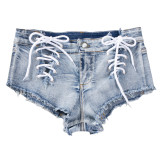 Sexy Stretch Denim Women'S Shorts High Waistshort Denim Plus Size Club Pants