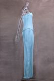 Women spring Summer Strapless twist flower split dress