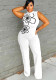 Round Neck Sleeveless Women's Floral Jumpsuit