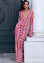 Contrast Lace Hollow Low-Slit Dress Contrast Lace Hollow Low-Slit Dress