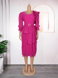 Elegant Formal Party Pleated Dress