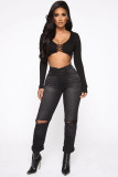 Women's clothing elastic Tight Fitting Casual Sports sexy Crop top short t-shirt