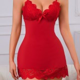 Women Suspender Dress Suspender Lace Print Sexy Lingerie