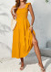 Women Ruffled Flying Sleeve Tank Top Cascading Ruffles French Dress