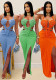 Women sexy knitting Halter Neck Backless Solid Dress