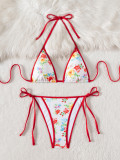 Women Sexy Print Two Pieces Swimwear