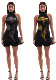 Women Beaded Sexy Bodycon Sleeveless Mini Dress