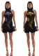 Women Beaded Sexy Bodycon Sleeveless Mini Dress