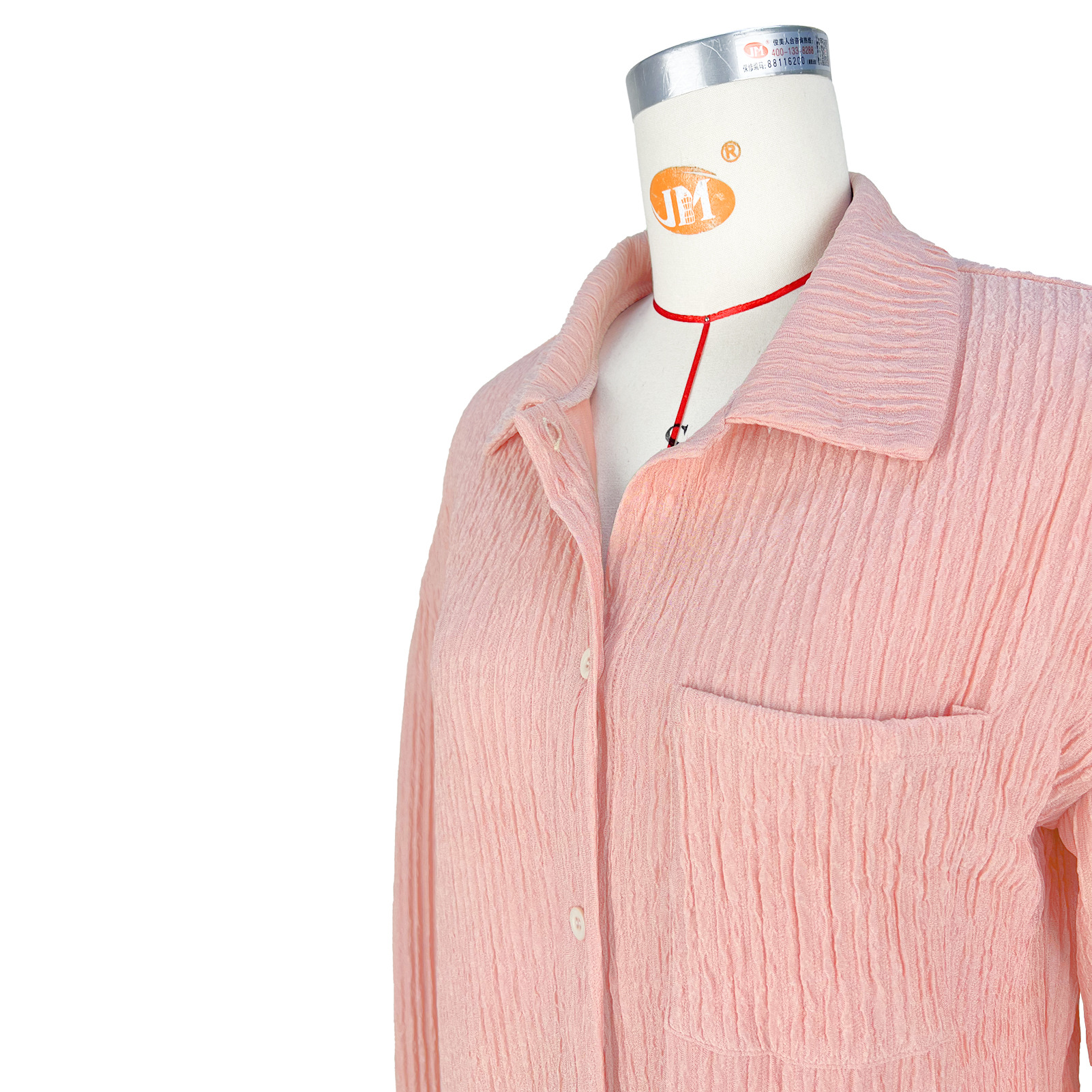 Women Crumpled Lace-Up Top and Pocket Wide Leg Pants Two Piece Set