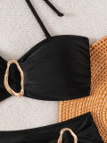 Women Detachable Strap Lace Sexy Two Pieces Bikini