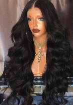 Women big wave long curly hair fluffy black long hair African chemical fiber wig headpiece wigs Women big wave long curly hair fluffy black long hair African chemical fiber wig headpiece wigs