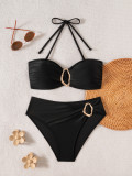 Women Detachable Strap Lace Sexy Two Pieces Bikini
