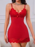 Women Suspender Dress Suspender Lace Print Sexy Lingerie