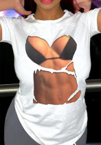 Women Letter Print Round Neck Short Sleeve T-shirt Women Letter Print Round Neck Short Sleeve T-shirt