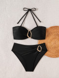 Women Detachable Strap Lace Sexy Two Pieces Bikini