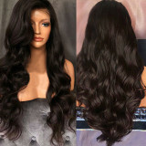 Women big wave long curly hair fluffy black long hair African chemical fiber wig headpiece wigs