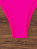Women Sexy Two Pieces Solid Swimwear