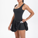Women Sports Basic Outdoor Running Fitness Tennis Skirt