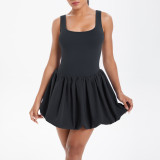 Women Sports Basic Outdoor Running Fitness Tennis Skirt