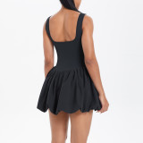 Women Sports Basic Outdoor Running Fitness Tennis Skirt