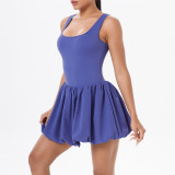 Women Sports Basic Outdoor Running Fitness Tennis Skirt