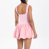 Women Sports Basic Outdoor Running Fitness Tennis Skirt