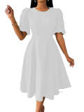 Sexy Fashion Summer Solid Color Short Sleeve Dress