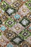 Spring Summer Multi-Color Flower Diamond Plaid Sequin Slit Bodycon Sexy Dress