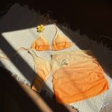 Sexy gradient Three-Piece  women's bikini swimsuit
