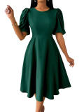 Sexy Fashion Summer Solid Color Short Sleeve Dress