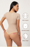 Butt Lift bodysuit Slim Waist belly-bearing Tight Fitting seamless short-sleeved body-shaping Jumpsuit