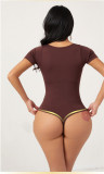 Butt Lift bodysuit Slim Waist belly-bearing Tight Fitting seamless short-sleeved body-shaping Jumpsuit