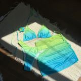 Sexy gradient Three-Piece  women's bikini swimsuit