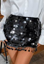 Sexy Black Sequin Short Skirt Summer Women's Wear Sexy Black Sequin Short Skirt Summer Women's Wear