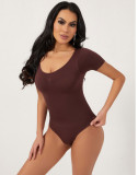 Butt Lift bodysuit Slim Waist belly-bearing Tight Fitting seamless short-sleeved body-shaping Jumpsuit
