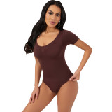 Butt Lift bodysuit Slim Waist belly-bearing Tight Fitting seamless short-sleeved body-shaping Jumpsuit