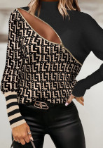 Women Spring and Fall Plaid Knitting Patchwork Lace V-neck Long Sleeve Basic Top Women Spring and Fall Plaid Knitting Patchwork Lace V-neck Long Sleeve Basic Top