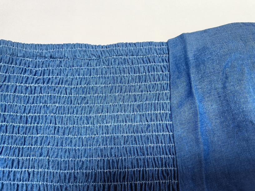 Women blue denim halter neck turndown collar backless top and wide leg pants two piece set