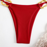 Solid Color Mesh Long Skirt Fashion Sexy Bikini Women's Three-Piece Swimsuit