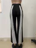 Women Casual Patchwork Loose Straight Pants