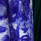 Plus Size Summer Women Printed Short Sleeve Dress