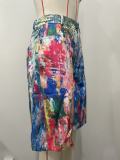 Women Casual Painted Printed Shorts
