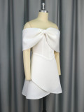 Women Sexy Off Shoulder Elegant Bowknot Off Shoulder Party Dresses