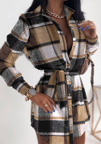 Women Pocket Patchwork Button Dress Women Pocket Patchwork Button Dress