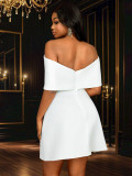 Women Sexy Off Shoulder Elegant Bowknot Off Shoulder Party Dresses