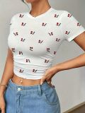 Women Summer Hip-Hop Rock Short Sleeve Crop T-Shirt
