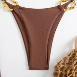 Solid Color Mesh Long Skirt Fashion Sexy Bikini Women's Three-Piece Swimsuit