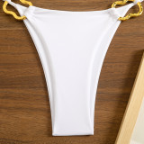 Solid Color Mesh Long Skirt Fashion Sexy Bikini Women's Three-Piece Swimsuit