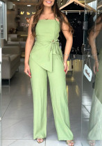 Fashion Lace-Up Strap Wide Leg Two Piece Pants Set Fashion Lace-Up Strap Wide Leg Two Piece Pants Set