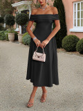 Spring/Summer Women's Chic Elegant Off-Shoulder Long Dress